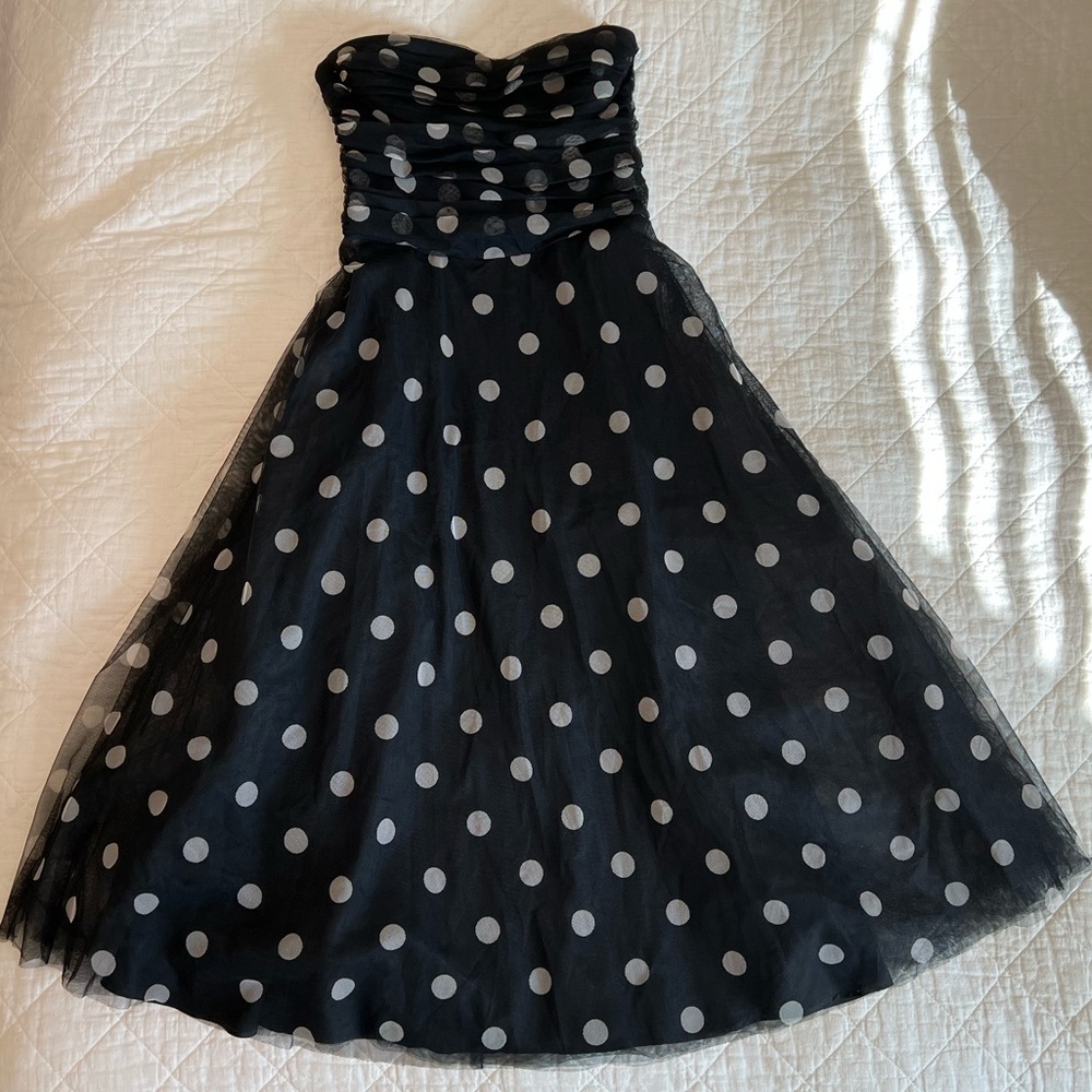 BCBG Maxaxria Polka Dot Formal Dress